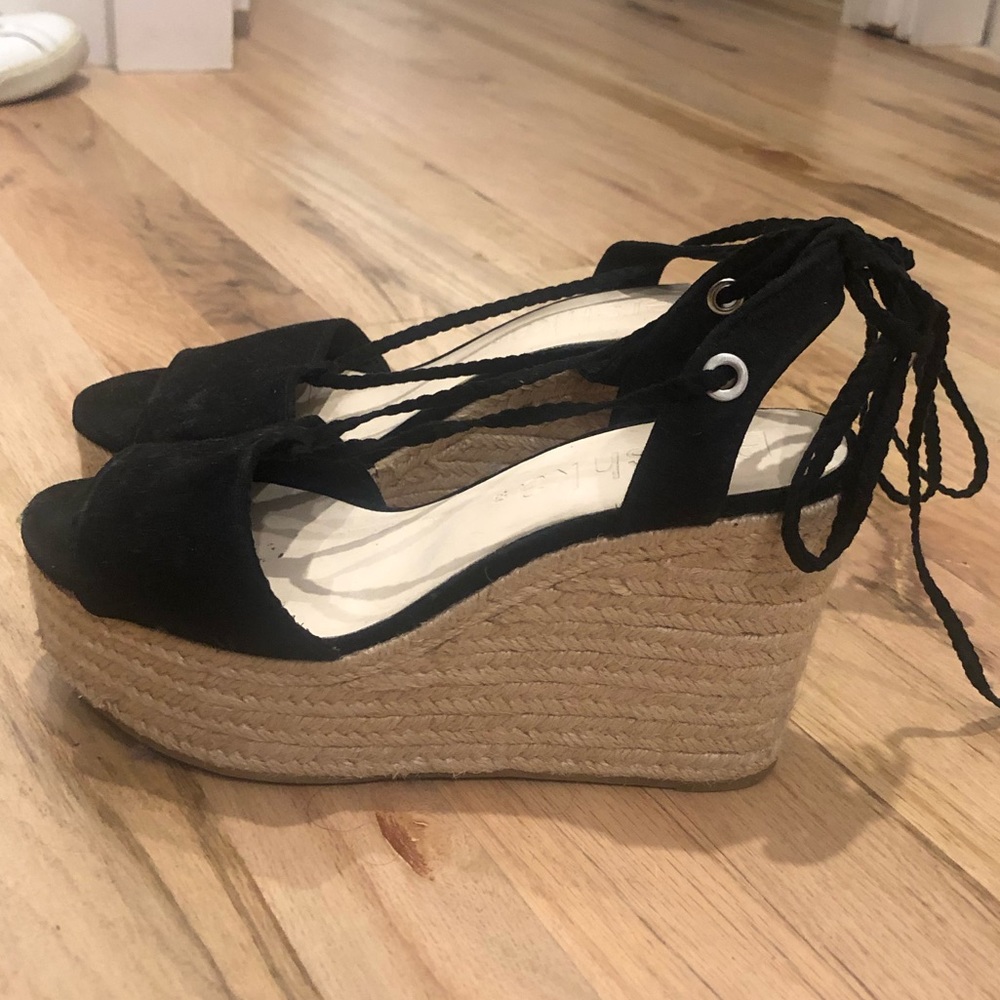 Lace up wedges